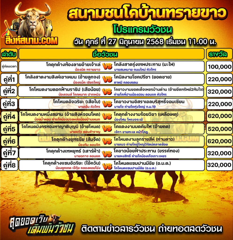 #ปฏิทินวัวชน #ปฏิทิน #ปฏิทินวัว #วัว #วัวชน #วัวชนวันนี้ #วัวชนล่าสุด #สิงห์สนาม #ดูวัวชน #วัวชนออนไลน์ #โปรแกรมวัวชน #วัวชนคู่เอก #ผลวัวชน #โปรแกมวัว #โปรแกรมวัวชน #วัวชนวันนี้ #วัว #วัวชนออนไลน์