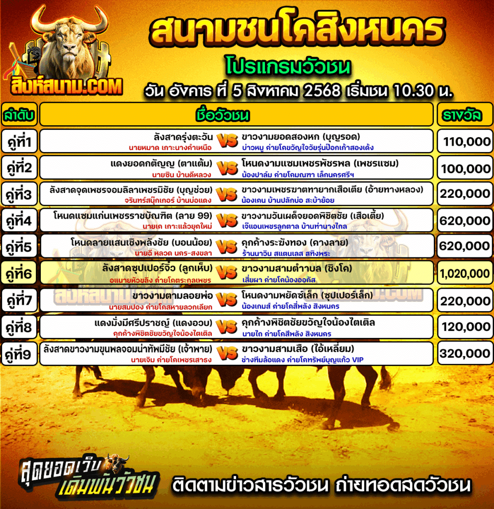 สิงหนคร5สิงหา