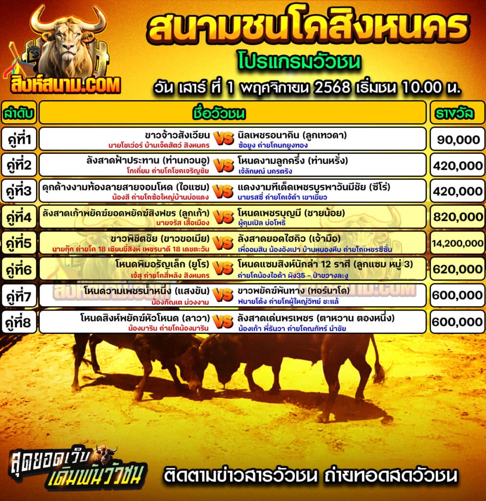 โปรแกรมสิงหนคร วันที่1