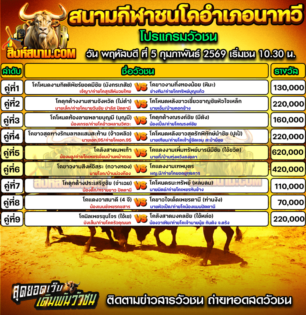 สนามกีฬาชนโคอำเภอนาทวี