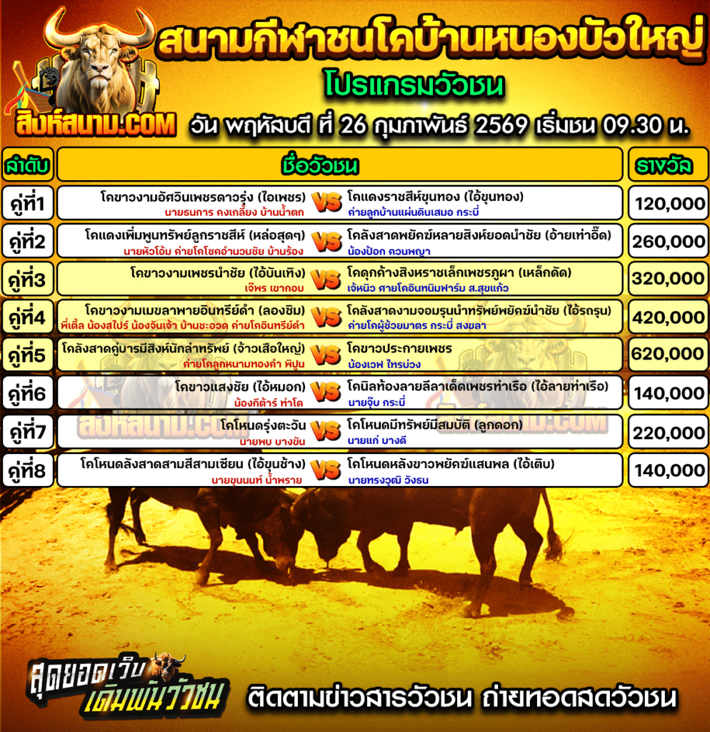 สนามกีฬาชนโคบ้านหนองบัวใหญ่