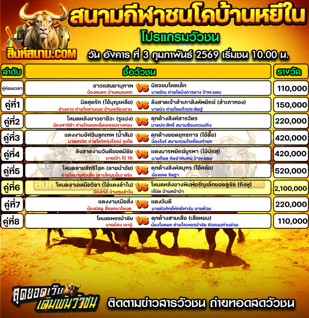 สนามกีฬาชนโคบ้านหยีใน