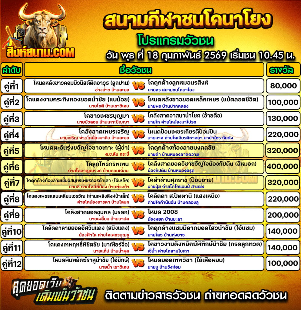 โปรแกรมนาโยง วันที่18