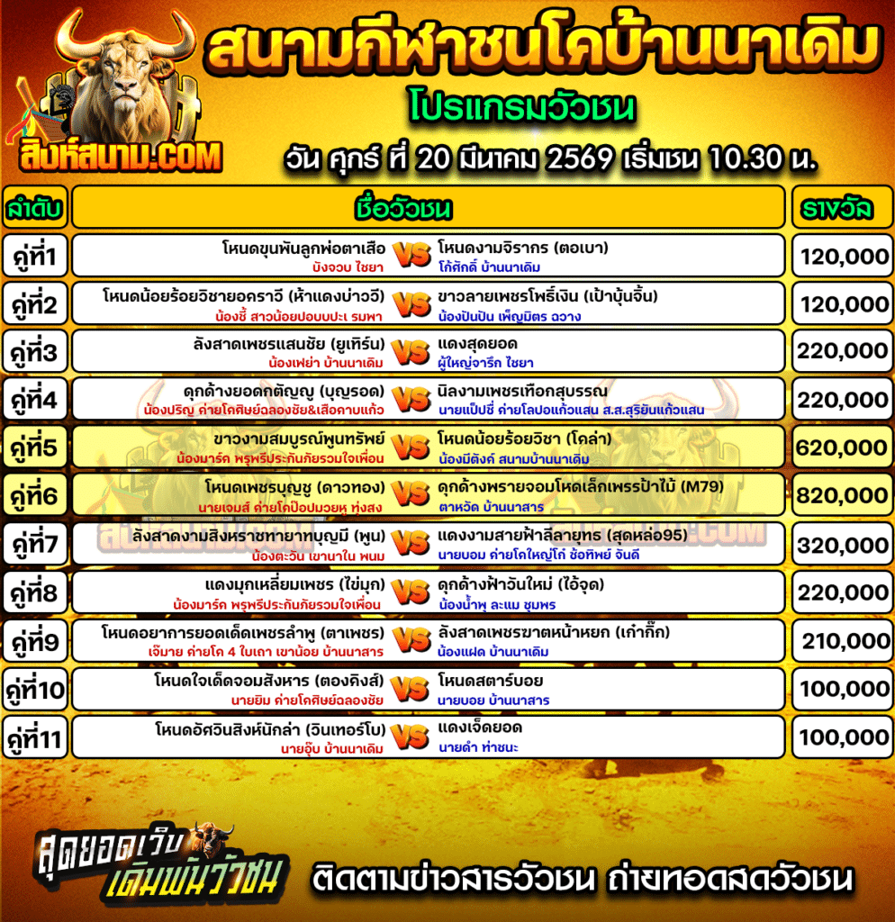 สนามกีฬาชนโคบ้านนาเดิม
