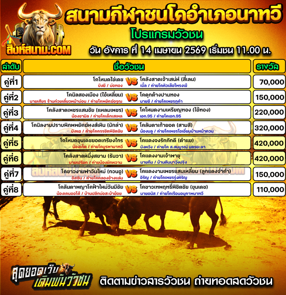 สนามกีฬาชนโคอำเภอนาทวี