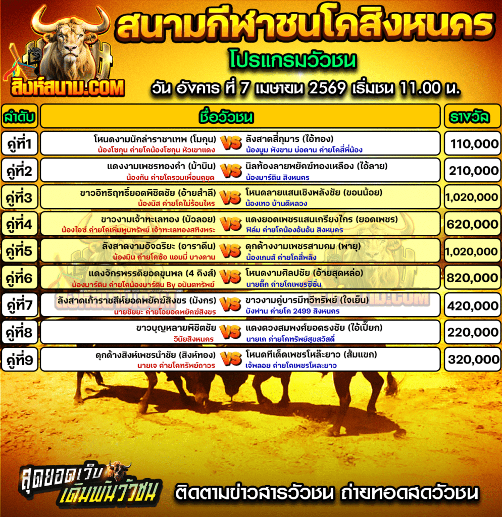 สนามกีฬาชนโคสิงหนคร