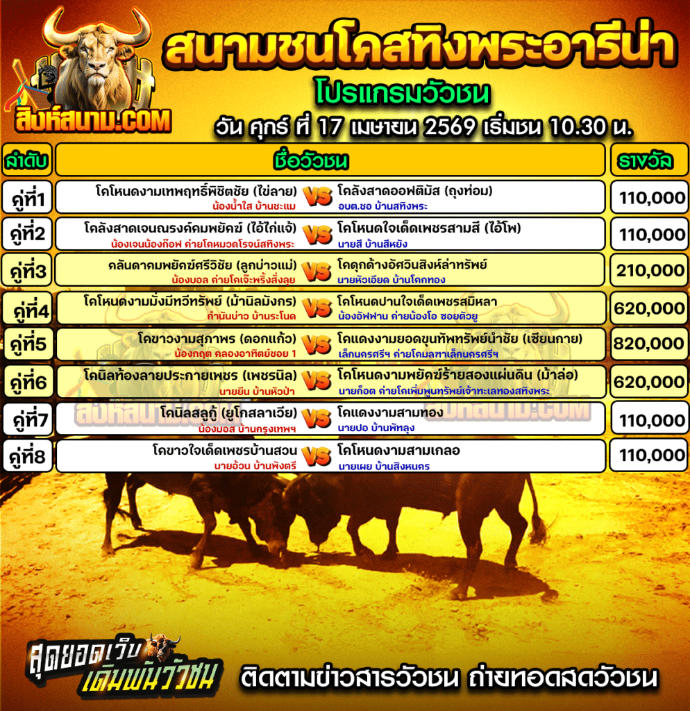 สนามกีฬาชนโคสทิ้งพระอารีน่า